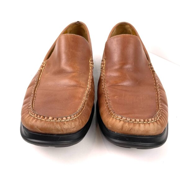 Cole Haan Mens Air Slip On Venetian Loafers Brown Leather 11.5 Shoe C08093 - Picture 2 of 13